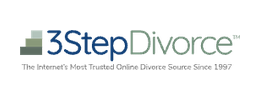 شعار خدمة الطلاق عبر الإنترنت 3StepDivorce